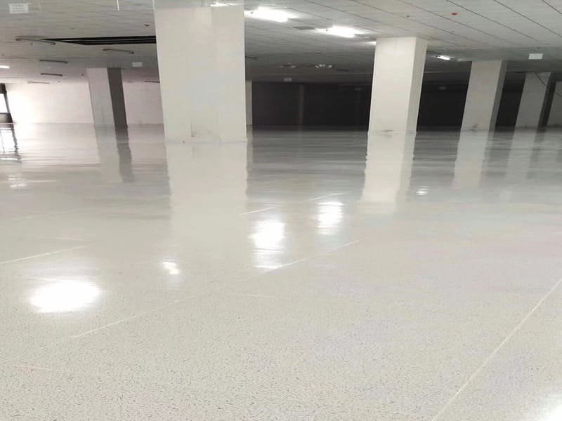 vinyl flooring telegraphing rough concrete slab